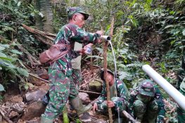 TMMD Bangun Pipanisasi, 1.017 Warga Buluh Kasok Nikmati Air Bersih