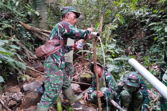 TMMD Bangun Pipanisasi, 1.017 Warga Buluh Kasok Nikmati Air Bersih