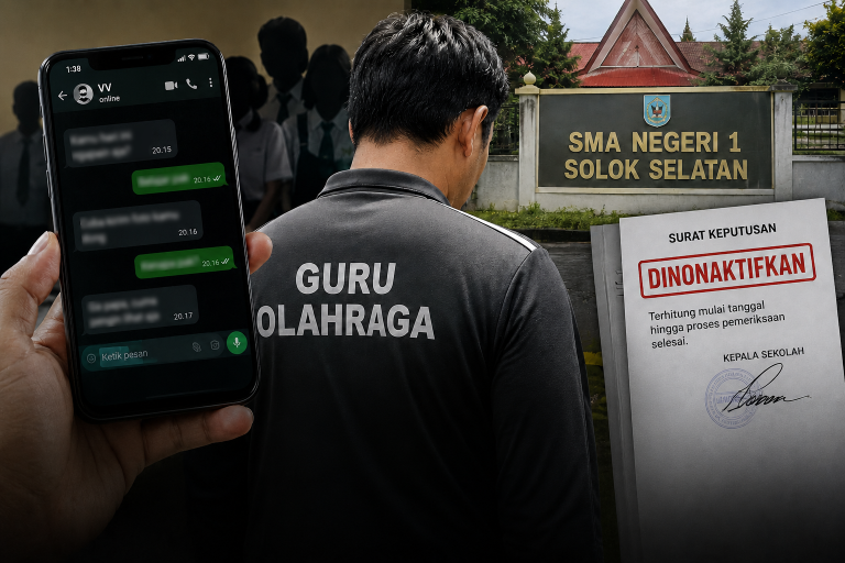 Diduga Kirim Pesan Janggal Pada Siswa, Guru Olahraga SMAN 1 Solsel Dinonaktifkan